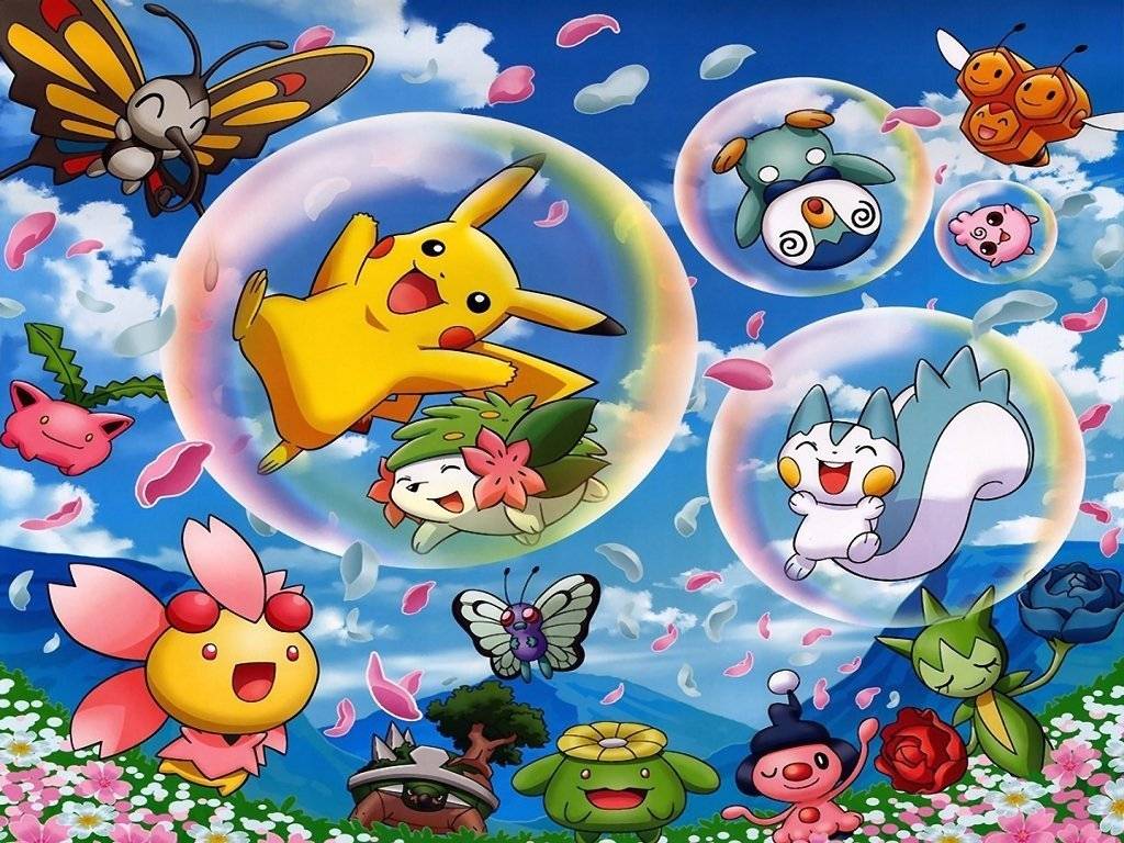 Bộ hình nền Pokemon Pikachu cute cho máy tính GameVuivn